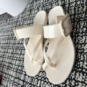 Veronica Beard Cream Jelly Sandal size 5